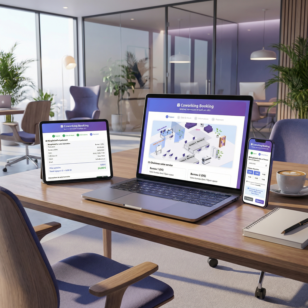 Intégration paiements Stripe coworking